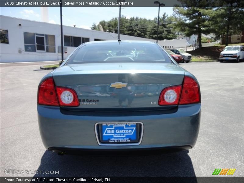 Silver Moss Metallic / Cocoa/Cashmere 2009 Chevrolet Malibu LS Sedan