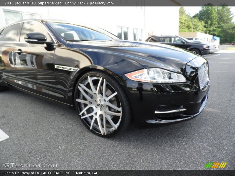 Ebony Black / Jet Black/Ivory 2011 Jaguar XJ XJL Supercharged