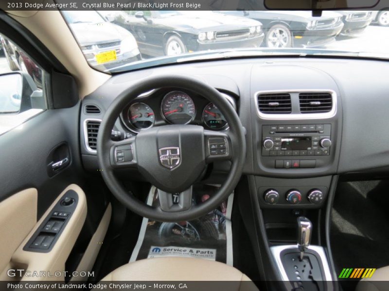 Crystal Blue Pearl / Black/Light Frost Beige 2013 Dodge Avenger SE