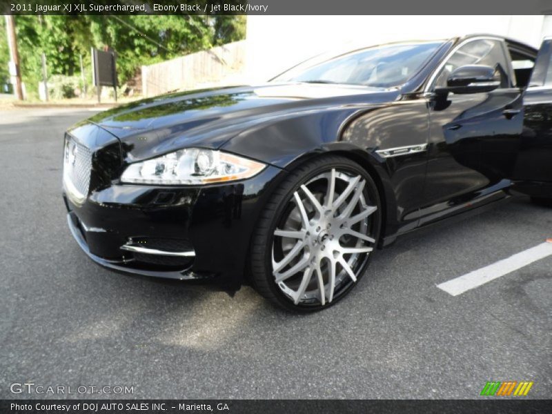 Ebony Black / Jet Black/Ivory 2011 Jaguar XJ XJL Supercharged