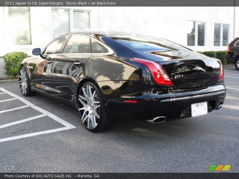 Ebony Black / Jet Black/Ivory 2011 Jaguar XJ XJL Supercharged