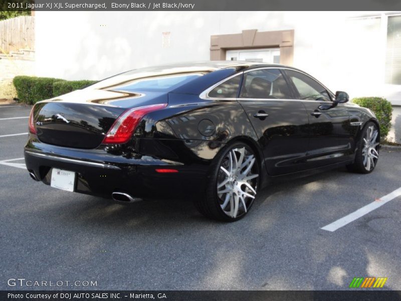 Ebony Black / Jet Black/Ivory 2011 Jaguar XJ XJL Supercharged