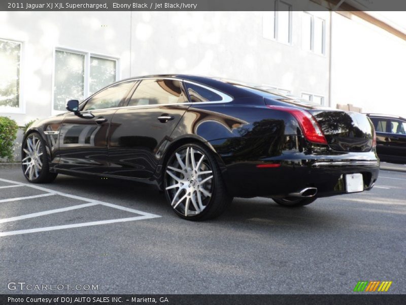Ebony Black / Jet Black/Ivory 2011 Jaguar XJ XJL Supercharged