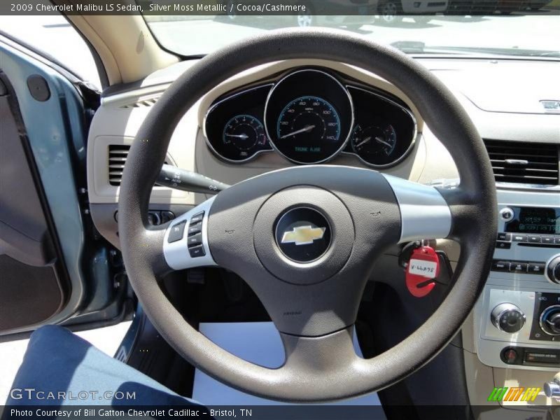 Silver Moss Metallic / Cocoa/Cashmere 2009 Chevrolet Malibu LS Sedan