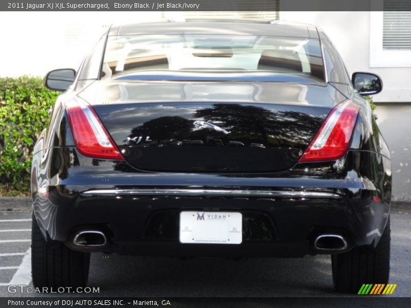 Ebony Black / Jet Black/Ivory 2011 Jaguar XJ XJL Supercharged