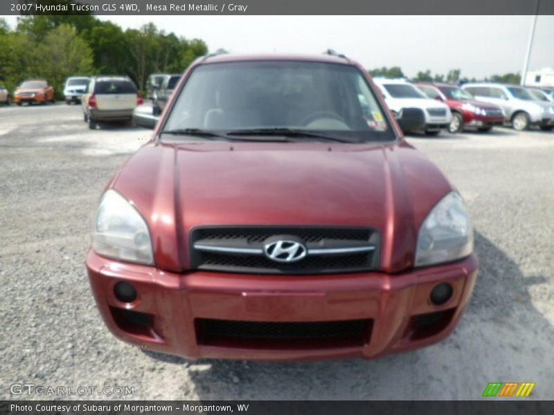 Mesa Red Metallic / Gray 2007 Hyundai Tucson GLS 4WD