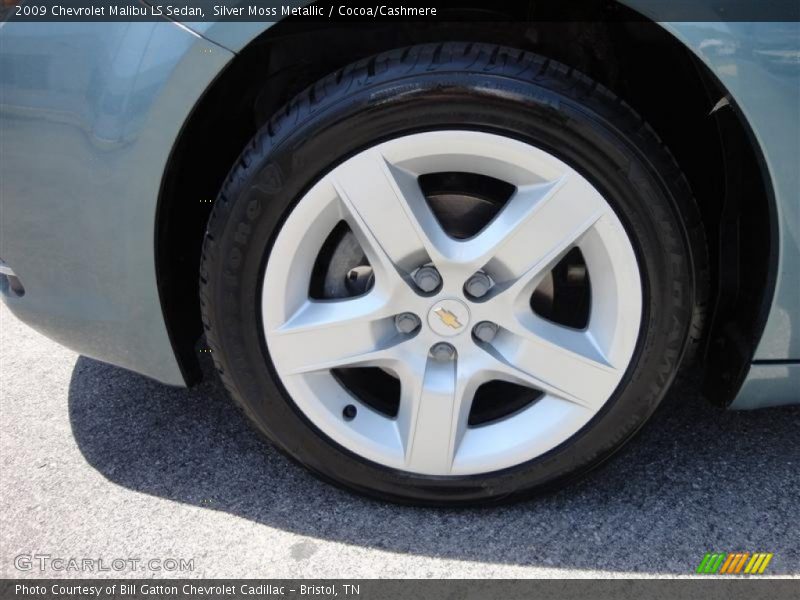 Silver Moss Metallic / Cocoa/Cashmere 2009 Chevrolet Malibu LS Sedan