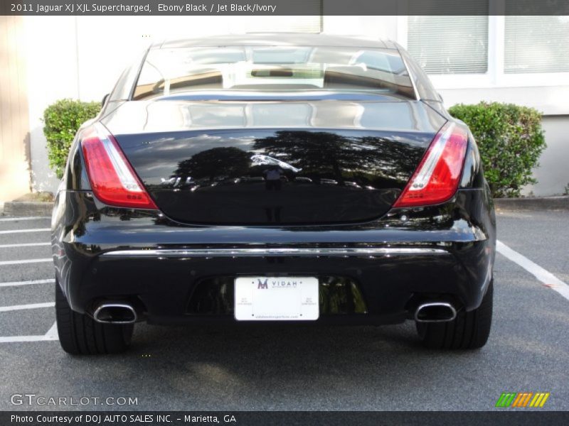 Ebony Black / Jet Black/Ivory 2011 Jaguar XJ XJL Supercharged