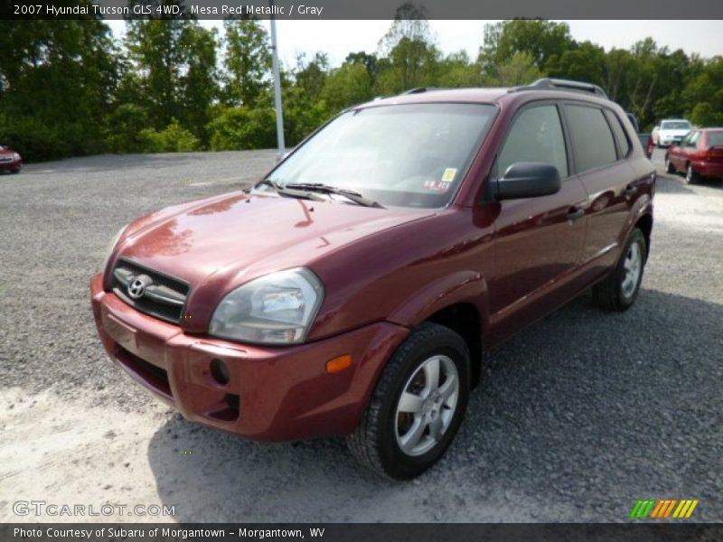 Mesa Red Metallic / Gray 2007 Hyundai Tucson GLS 4WD