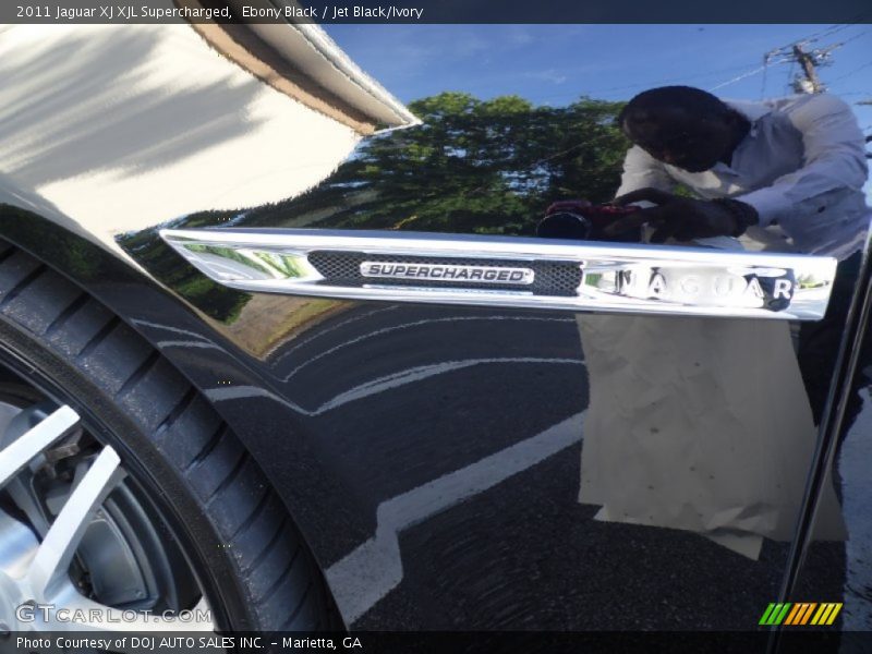 Ebony Black / Jet Black/Ivory 2011 Jaguar XJ XJL Supercharged