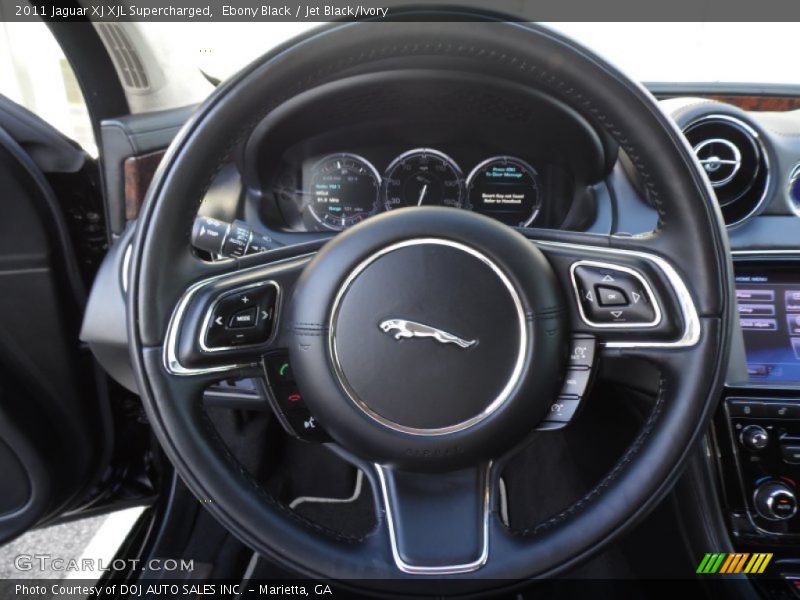 Ebony Black / Jet Black/Ivory 2011 Jaguar XJ XJL Supercharged