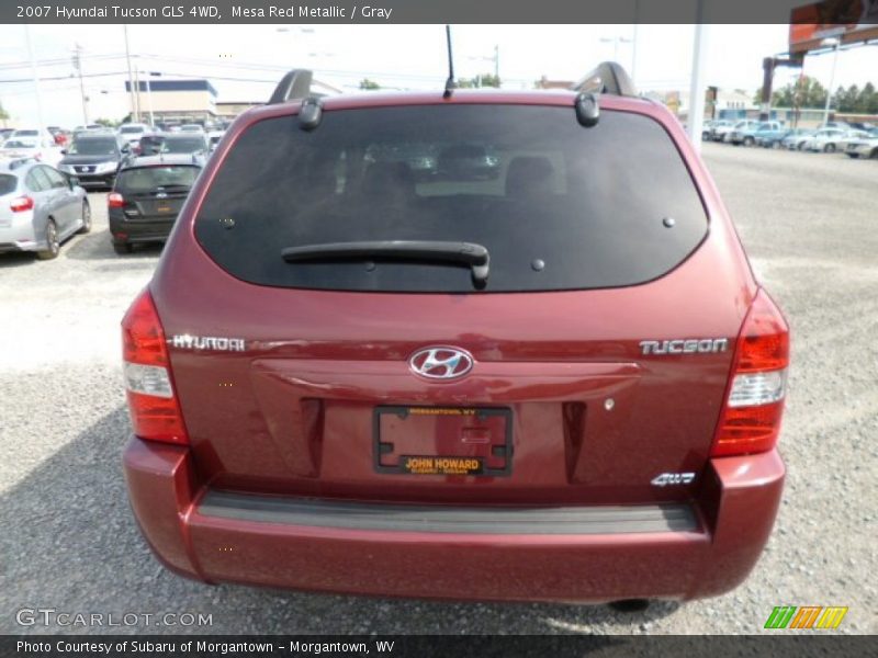 Mesa Red Metallic / Gray 2007 Hyundai Tucson GLS 4WD
