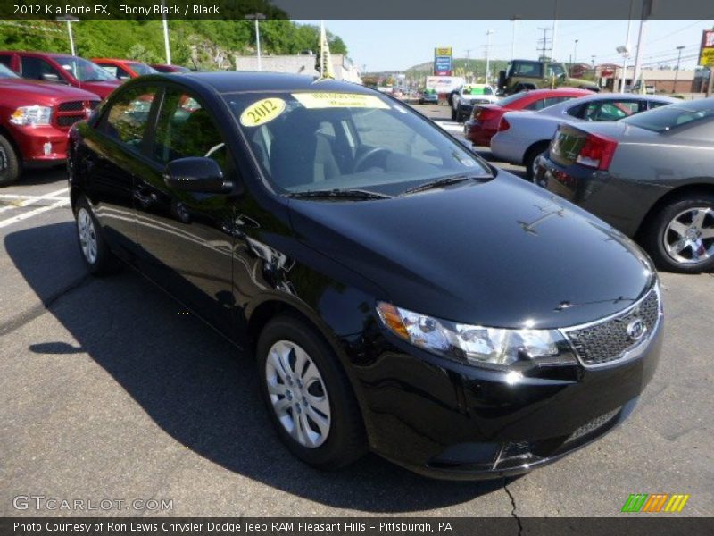 Ebony Black / Black 2012 Kia Forte EX