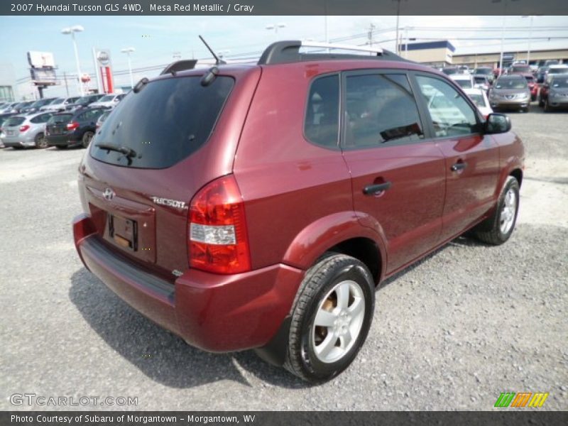 Mesa Red Metallic / Gray 2007 Hyundai Tucson GLS 4WD