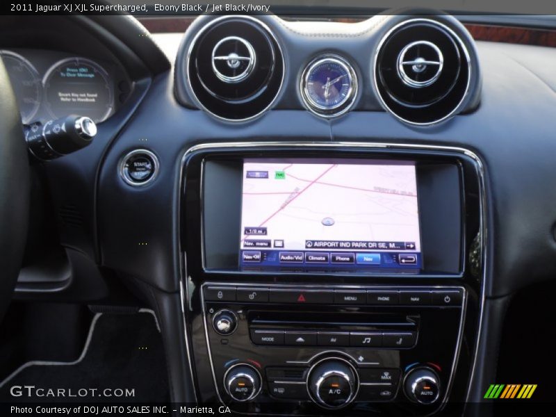 Ebony Black / Jet Black/Ivory 2011 Jaguar XJ XJL Supercharged