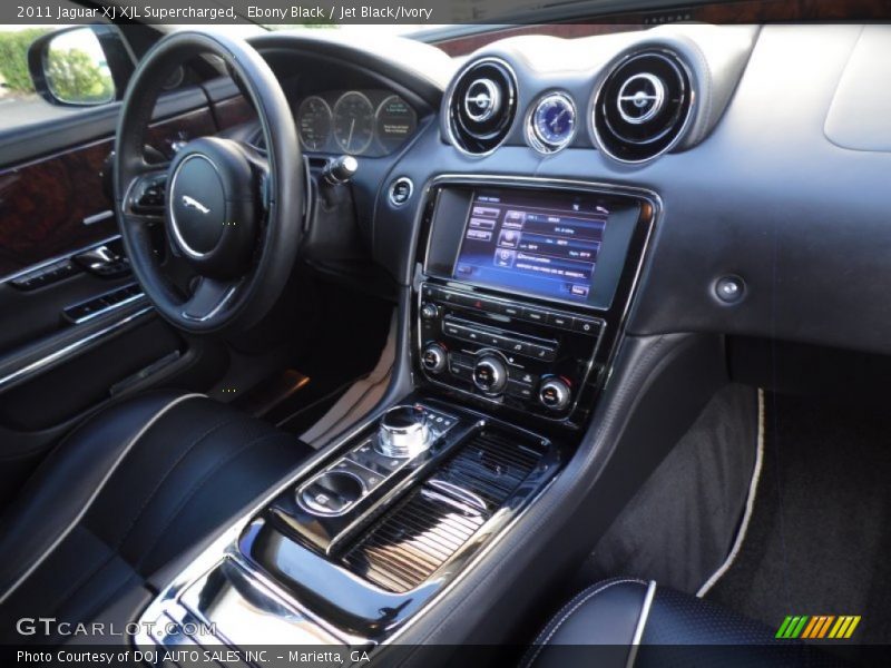 Ebony Black / Jet Black/Ivory 2011 Jaguar XJ XJL Supercharged