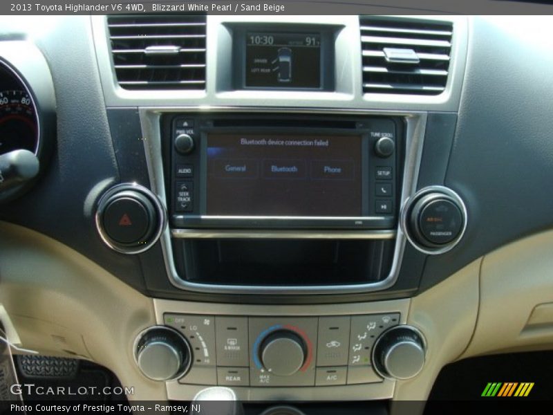 Blizzard White Pearl / Sand Beige 2013 Toyota Highlander V6 4WD