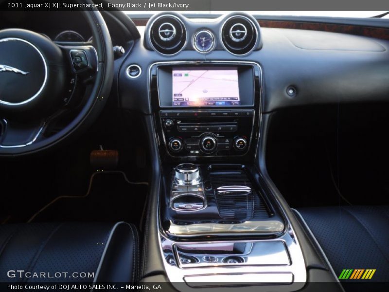 Ebony Black / Jet Black/Ivory 2011 Jaguar XJ XJL Supercharged