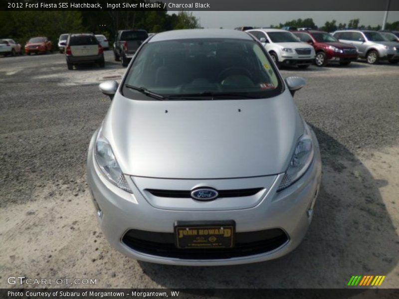 Ingot Silver Metallic / Charcoal Black 2012 Ford Fiesta SES Hatchback