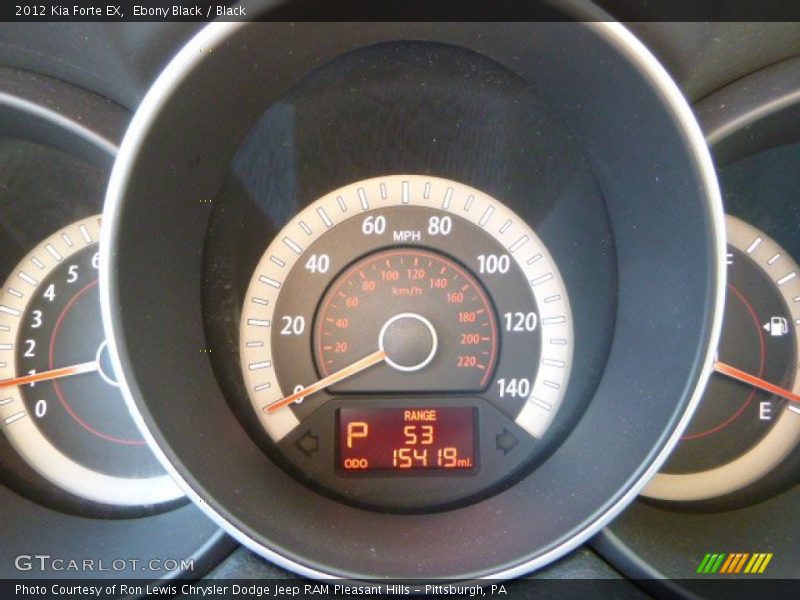Ebony Black / Black 2012 Kia Forte EX