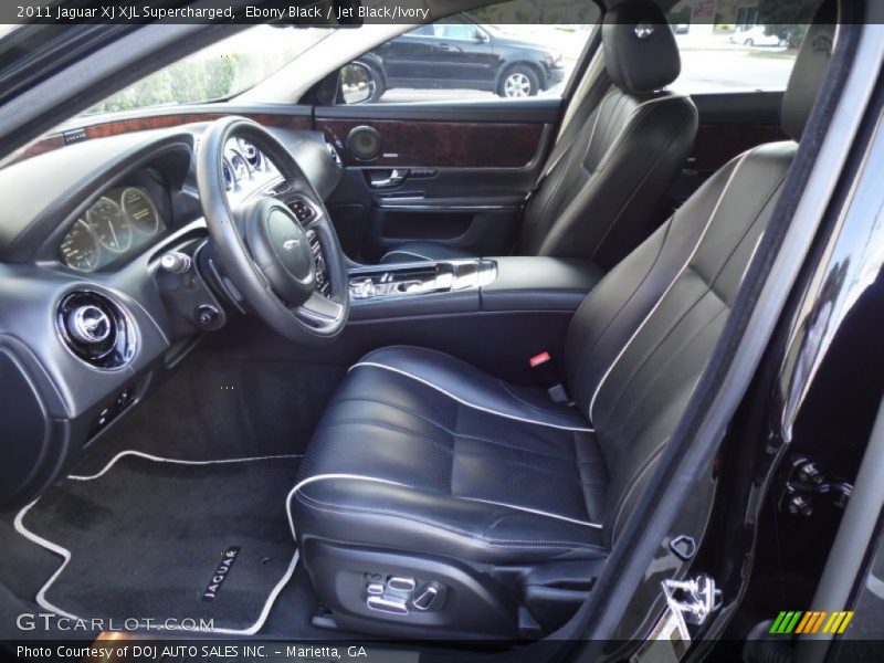 Ebony Black / Jet Black/Ivory 2011 Jaguar XJ XJL Supercharged