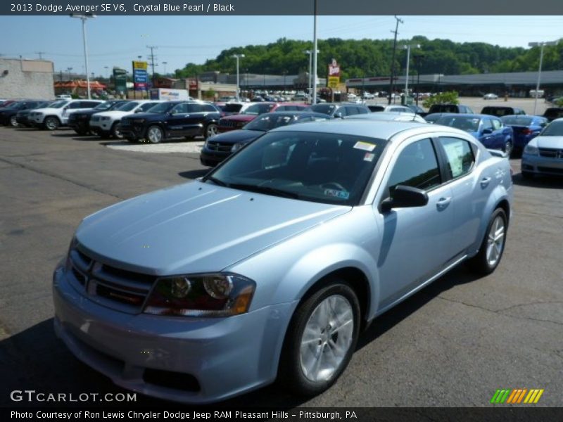 Crystal Blue Pearl / Black 2013 Dodge Avenger SE V6