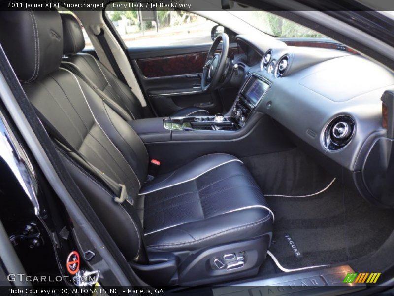 Ebony Black / Jet Black/Ivory 2011 Jaguar XJ XJL Supercharged