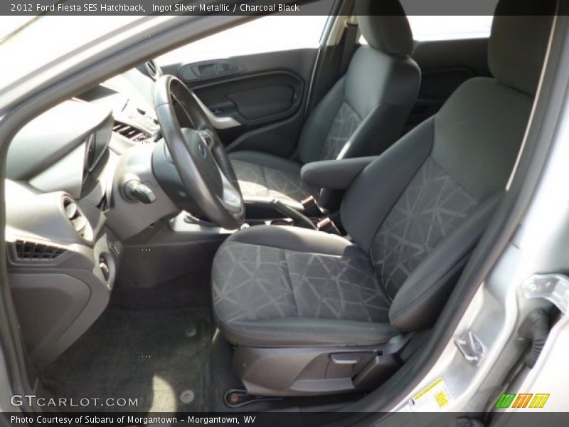 Ingot Silver Metallic / Charcoal Black 2012 Ford Fiesta SES Hatchback