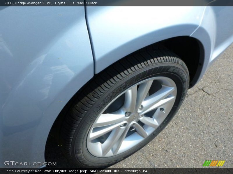 Crystal Blue Pearl / Black 2013 Dodge Avenger SE V6