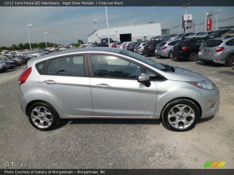 Ingot Silver Metallic / Charcoal Black 2012 Ford Fiesta SES Hatchback