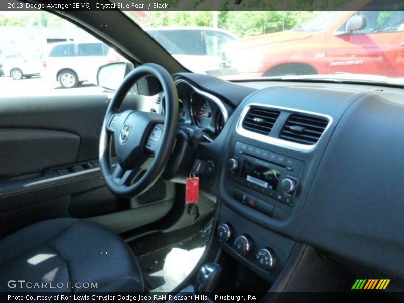 Crystal Blue Pearl / Black 2013 Dodge Avenger SE V6