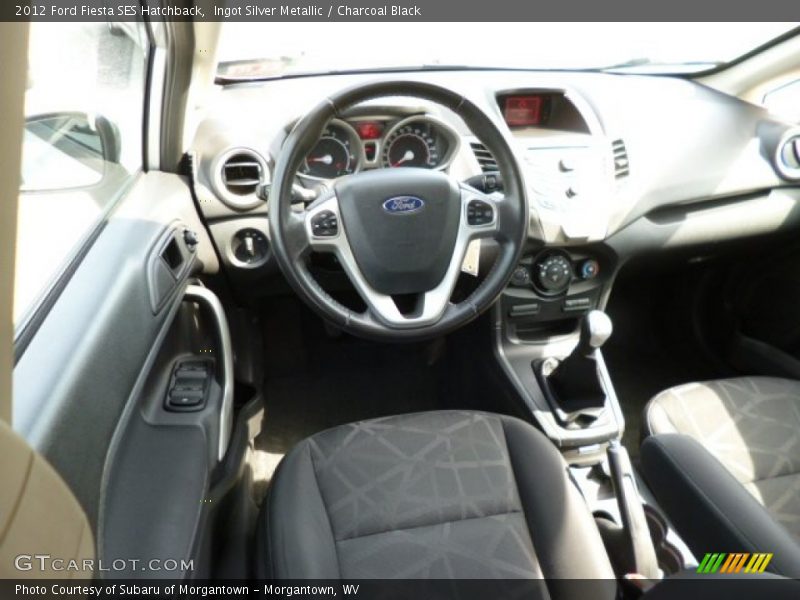 Ingot Silver Metallic / Charcoal Black 2012 Ford Fiesta SES Hatchback