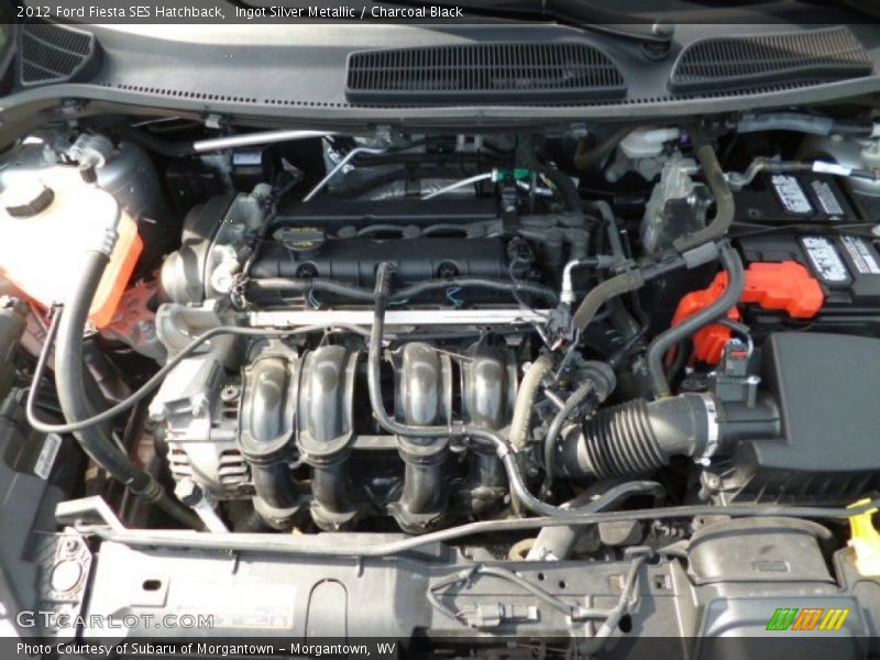 Ingot Silver Metallic / Charcoal Black 2012 Ford Fiesta SES Hatchback