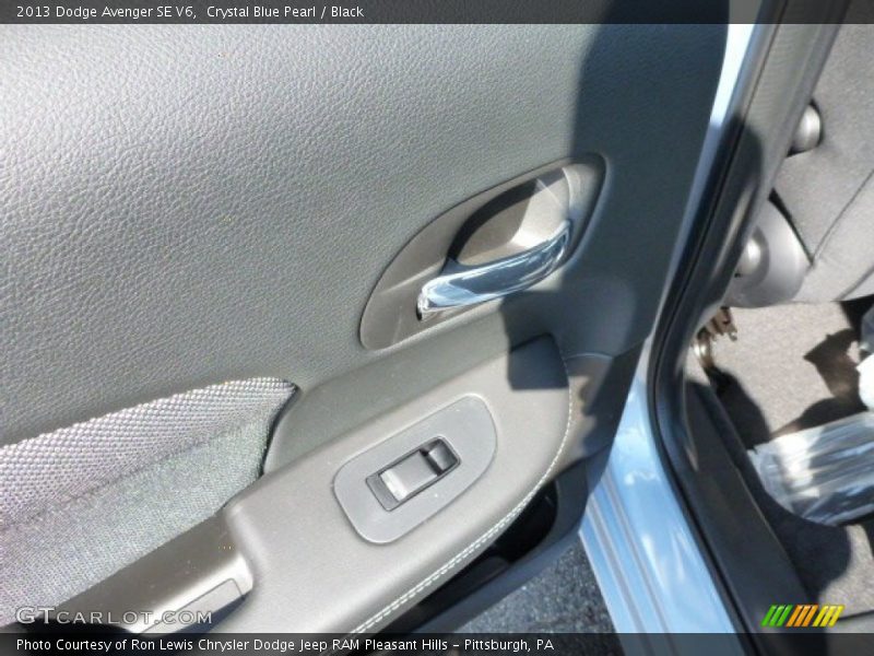 Crystal Blue Pearl / Black 2013 Dodge Avenger SE V6