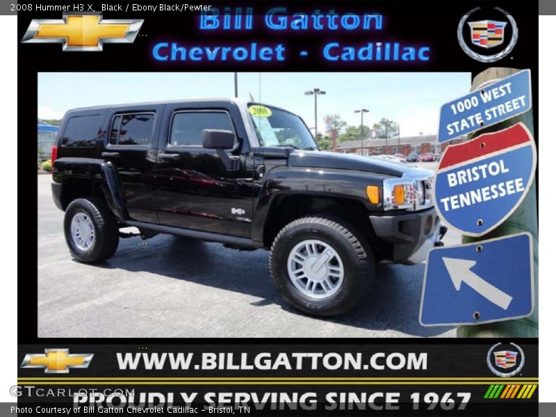 Black / Ebony Black/Pewter 2008 Hummer H3 X