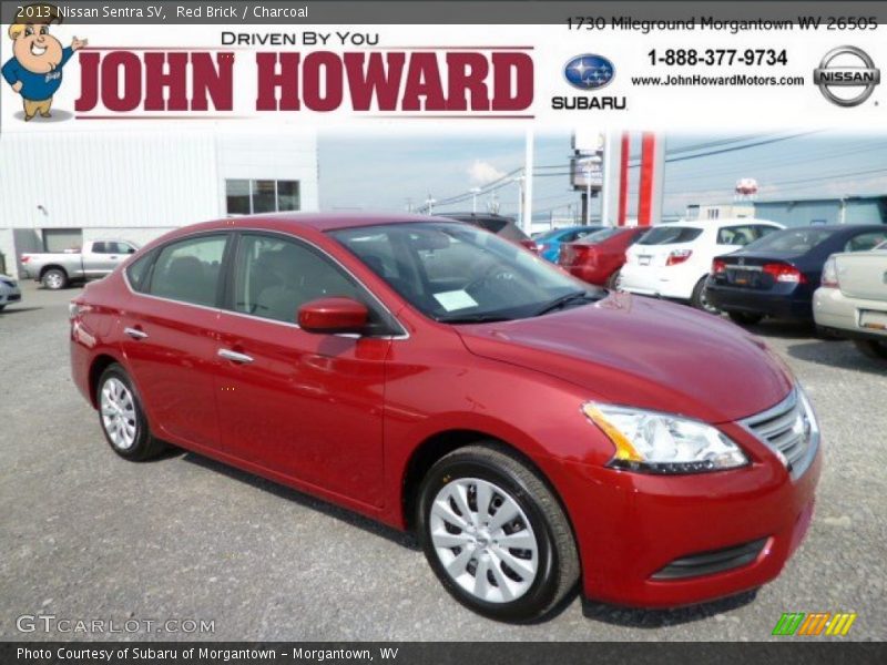 Red Brick / Charcoal 2013 Nissan Sentra SV