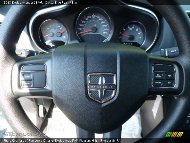 Crystal Blue Pearl / Black 2013 Dodge Avenger SE V6