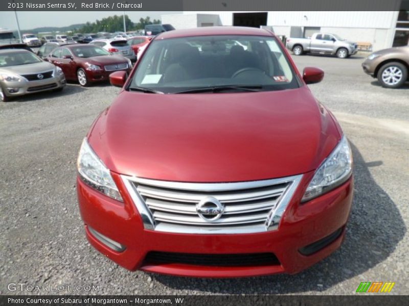 Red Brick / Charcoal 2013 Nissan Sentra SV