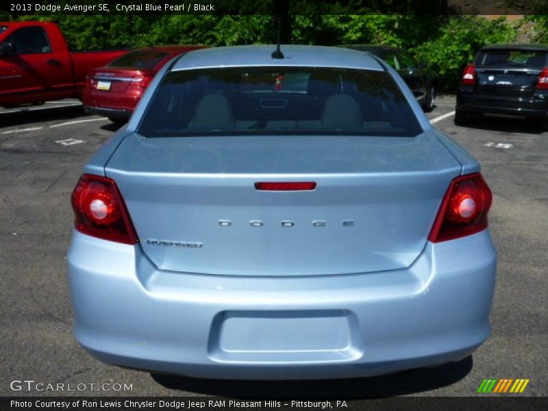 Crystal Blue Pearl / Black 2013 Dodge Avenger SE