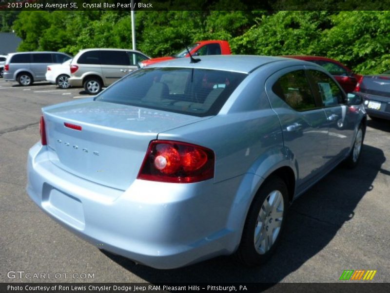 Crystal Blue Pearl / Black 2013 Dodge Avenger SE