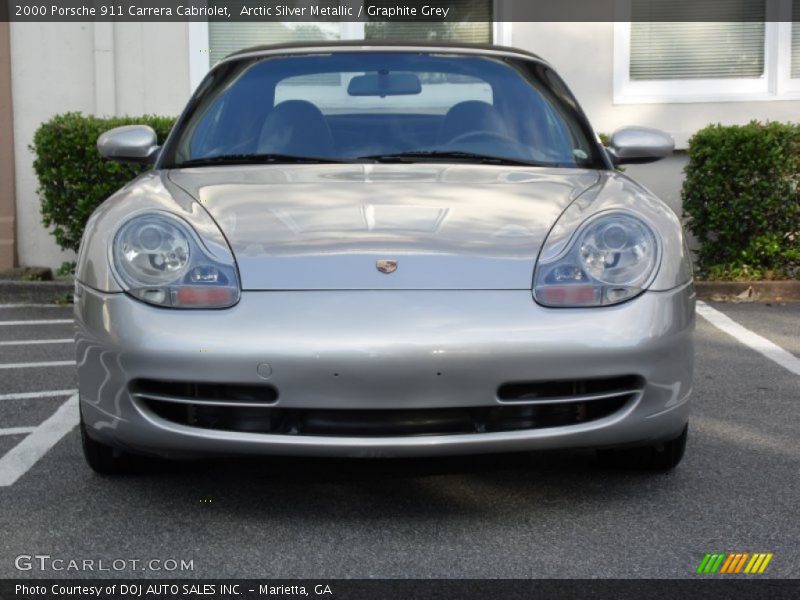 Arctic Silver Metallic / Graphite Grey 2000 Porsche 911 Carrera Cabriolet