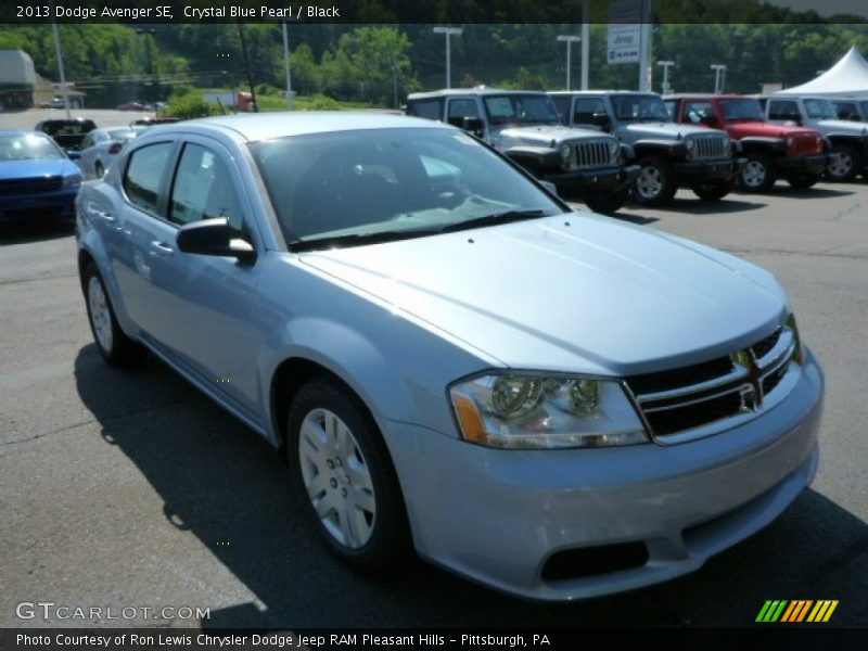 Crystal Blue Pearl / Black 2013 Dodge Avenger SE