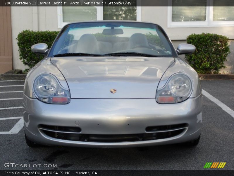 Arctic Silver Metallic / Graphite Grey 2000 Porsche 911 Carrera Cabriolet