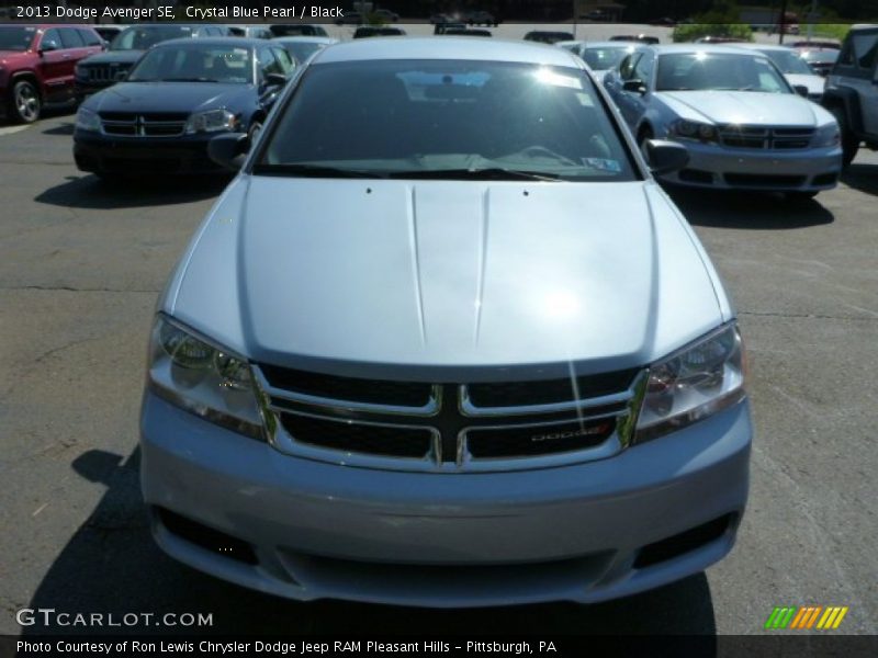 Crystal Blue Pearl / Black 2013 Dodge Avenger SE