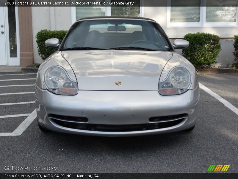 Arctic Silver Metallic / Graphite Grey 2000 Porsche 911 Carrera Cabriolet