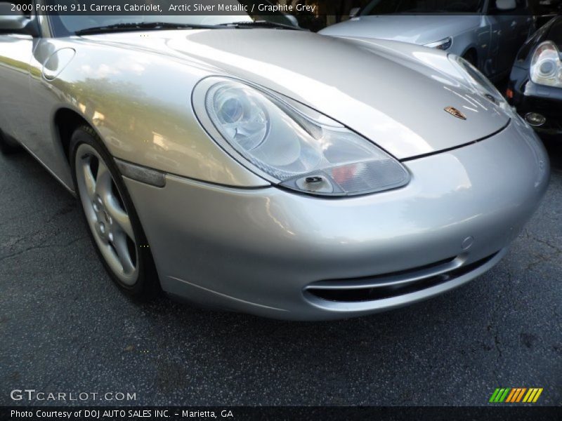 Arctic Silver Metallic / Graphite Grey 2000 Porsche 911 Carrera Cabriolet