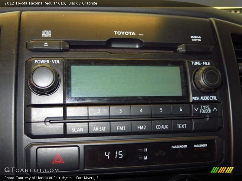 Black / Graphite 2012 Toyota Tacoma Regular Cab