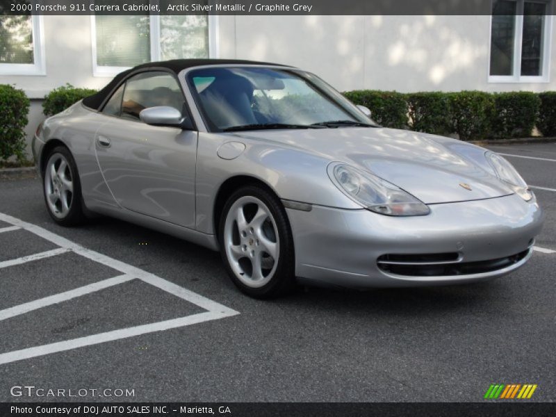 Arctic Silver Metallic / Graphite Grey 2000 Porsche 911 Carrera Cabriolet
