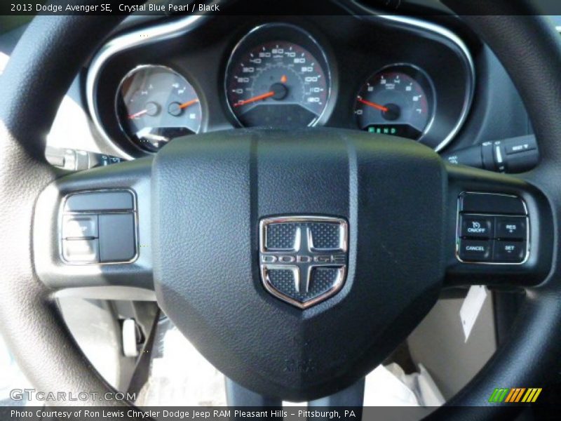 Crystal Blue Pearl / Black 2013 Dodge Avenger SE