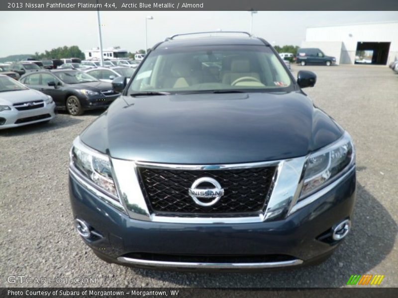 Arctic Blue Metallic / Almond 2013 Nissan Pathfinder Platinum 4x4